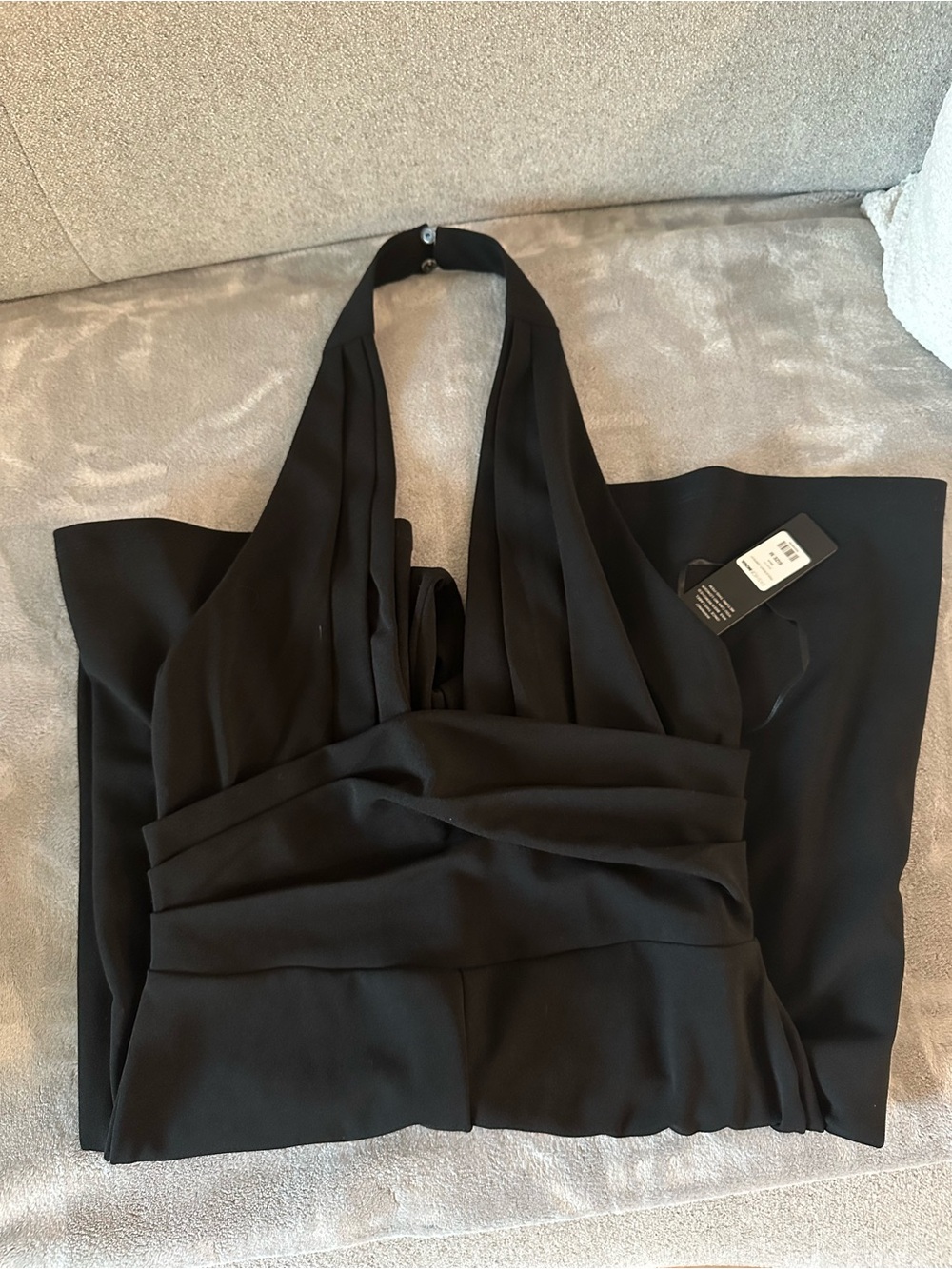 Fashion Nova Black Halter Camisole Jumpsuit Top - Picture 4 of 4